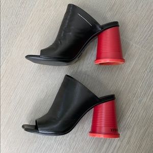 MM6 Maison Margiela Plastic Cup Heel Mules Slides